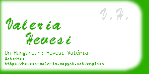 valeria hevesi business card
