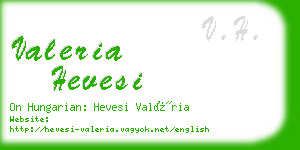 valeria hevesi business card